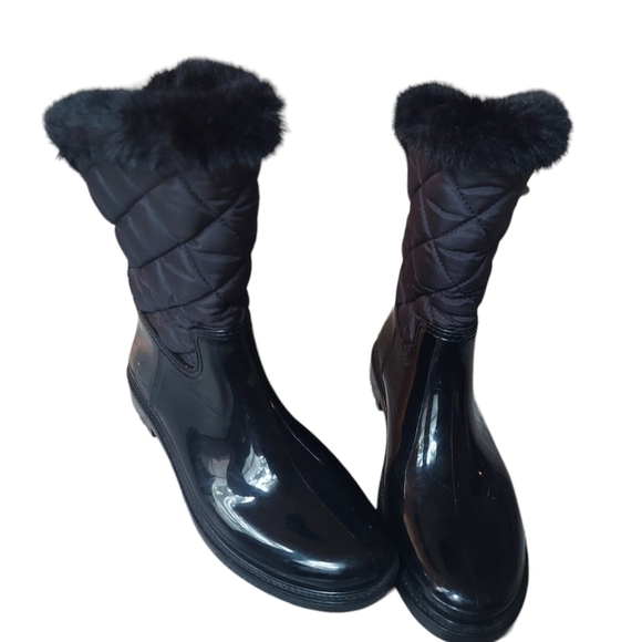 10 Kate Spade black furry boots - Picture 2 of 9